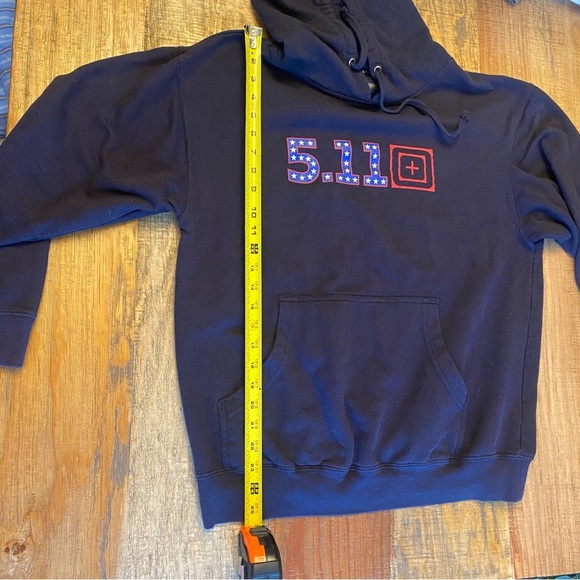 5.11 Tactical Medium Navy Medium stars Logo Hoodie red white blue patriotic - Picture 7 of 11